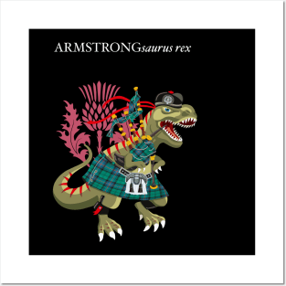 Clanosaurus Rex ARMSTRONGsaurus rex Plaid Armstrong Family Tartan Posters and Art